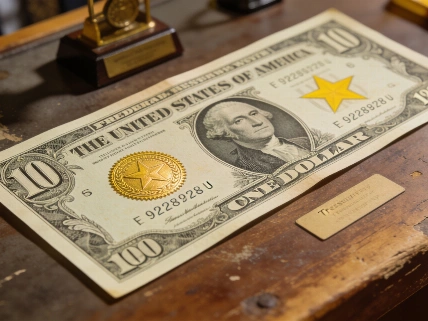 Rare 1928 Ten Dollar Gold Certificate Star Note Sets Auction Benchmark Currency Information