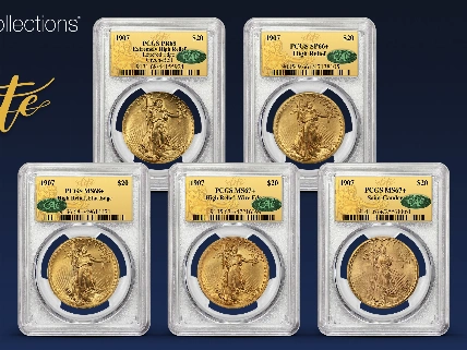 Five Rare 1907 Saint-Gaudens Double Eagles Set for $7 Million Display Currency Information