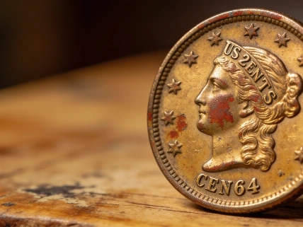 Civil War Two Cent Coin Reveals Hidden Indian Cent Portrait Currency Information