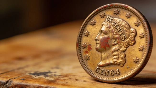 Civil War Two Cent Coin Reveals Hidden Indian Cent Portrait Currency Information
