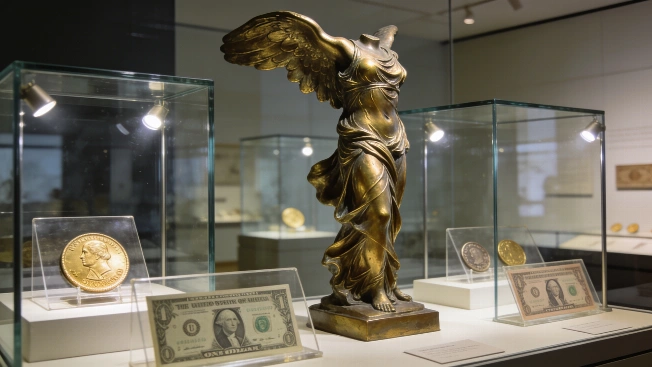Three Million Dollar Victory Statue Anchors Rare Coin Gallery in Beverly Hills Currency Information